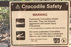 Krokodilwarnung